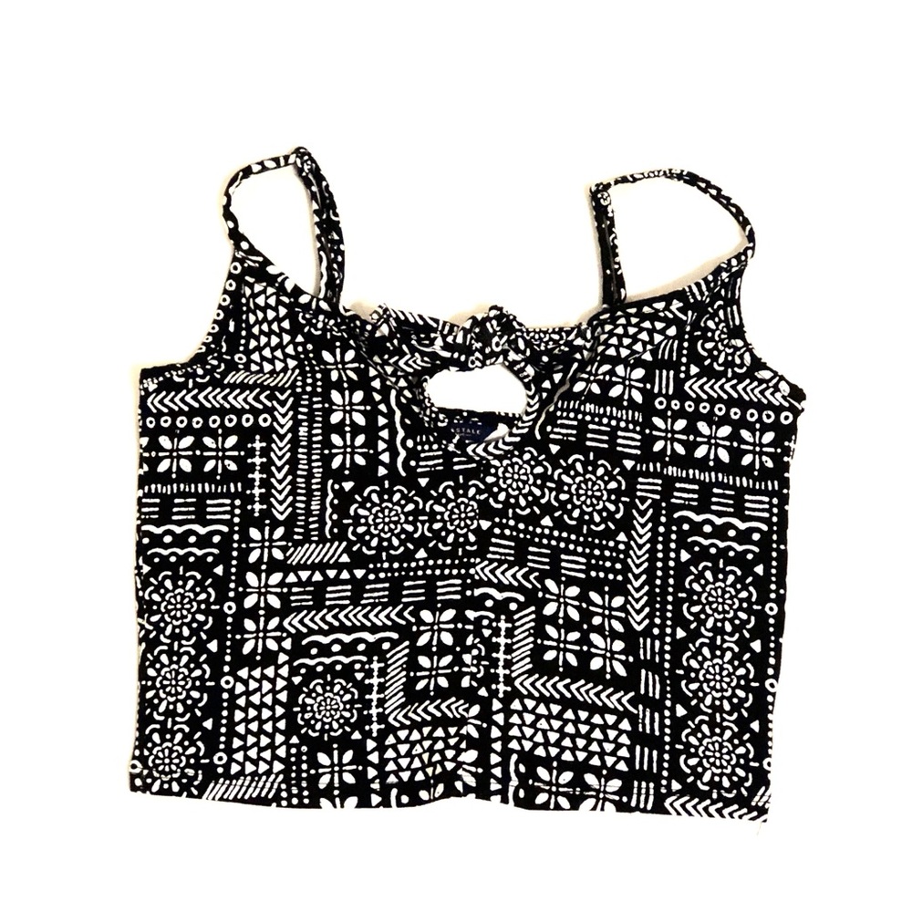 Black and White Crop Top